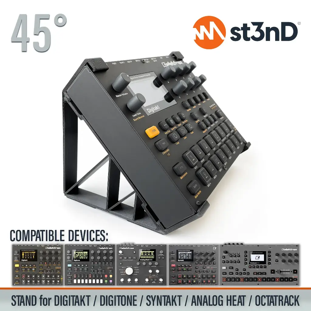 St3nD Elektron Digitakt/Digitone/Analog Heat Mk1 & Mk2/Octatrack Mk2 - 45° Stand