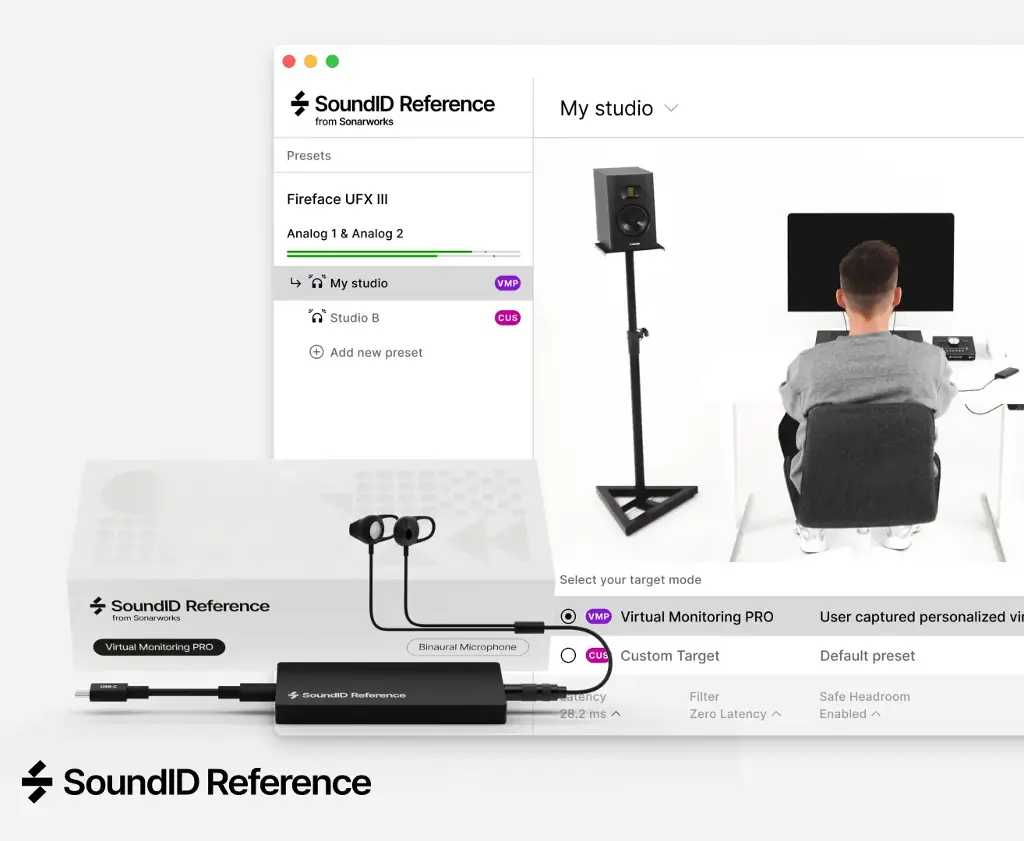Sonarworks SoundID Reference Virtual Monitoring PRO (binaurális mikrofonnal)
