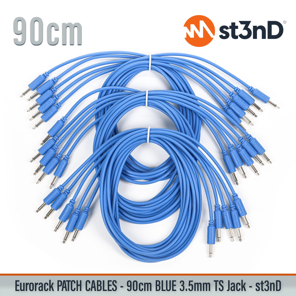st3nD Eurorack Modular Patch Cable - 90cm BLUE - 15 PCS/Pack