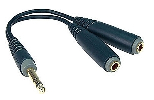 Y adapter kábel - Sztereó fejhallgató splitter