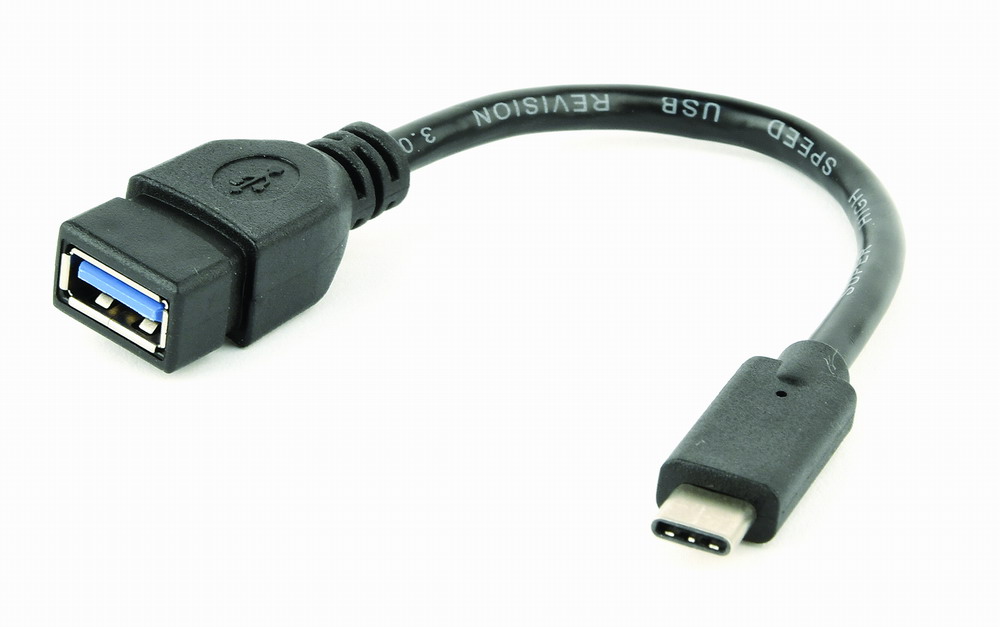 USB C apa - USB-A 3.0 anya OTG kábel, 20 cm