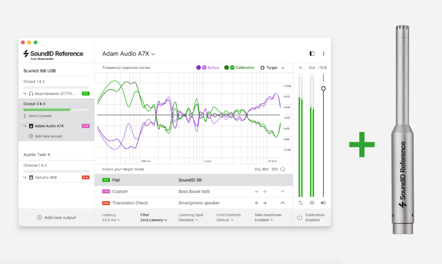 Sonarworks SoundID Reference for Speakers & Headphones mérőmikrofonnal