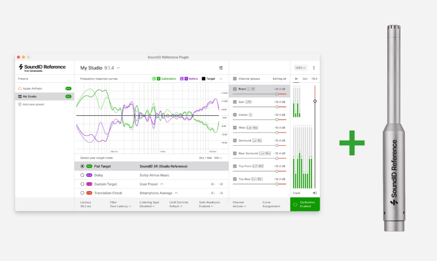 Sonarworks SoundID Reference for Multichannel mérőmikrofonnal