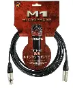 Klotz mikrofonkábel, 7,5 m –  Klotz XLR3M - XLR3F csatlakozók, + MY206 fekete kábel