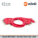 st3nD Eurorack Modular Patch Cable - 45cm RED - 15 PCS/Pack