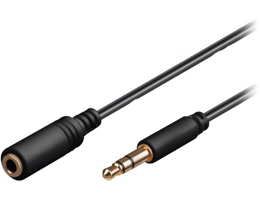 [AVK-184-200BK] Goobay 3,5mm Jack hosszabbító, 2m