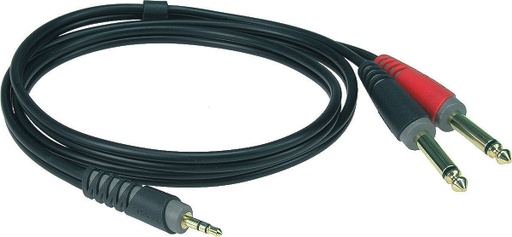 [KL-AY50200] Klotz 3,5 Jack - 2x 6,3 Jack 2m