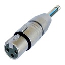 Neutrik XLR mama - 6.3 Jack TS átalakító